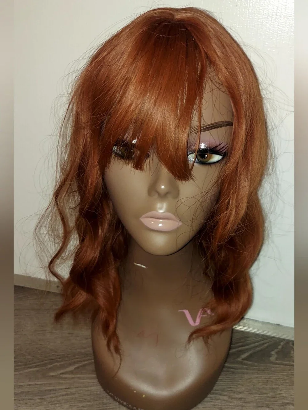 Copper Ginger Wavy Bob Wig
